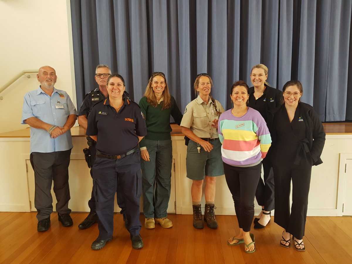 Members of CCCLDMSG at the recent meeting with Council in Rainbow Beach