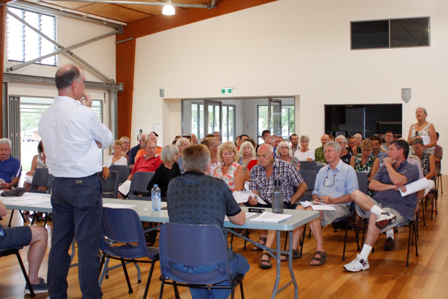 Locals voiced their concerns at a well attended public meeting hosted by the Rainbow Beach Chamber of Commerce last month 