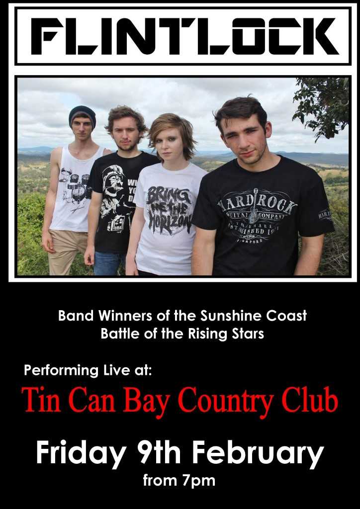 Flintock perform at the Tin Can Bay Country Club