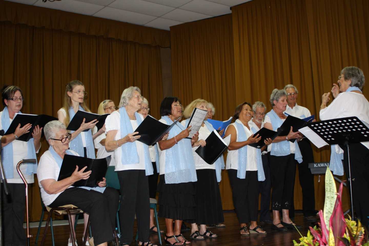 Choir performance at the Flower Show