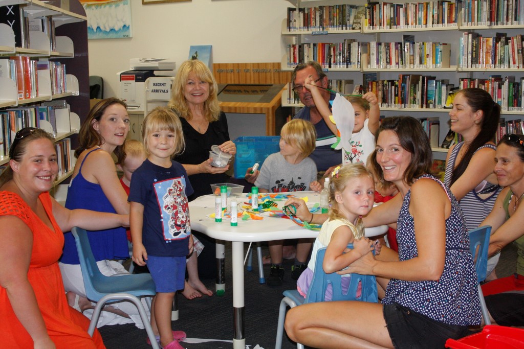 Families having fun at the free First 5 Forever program in Rainbow Beach and Tin Can Bay
