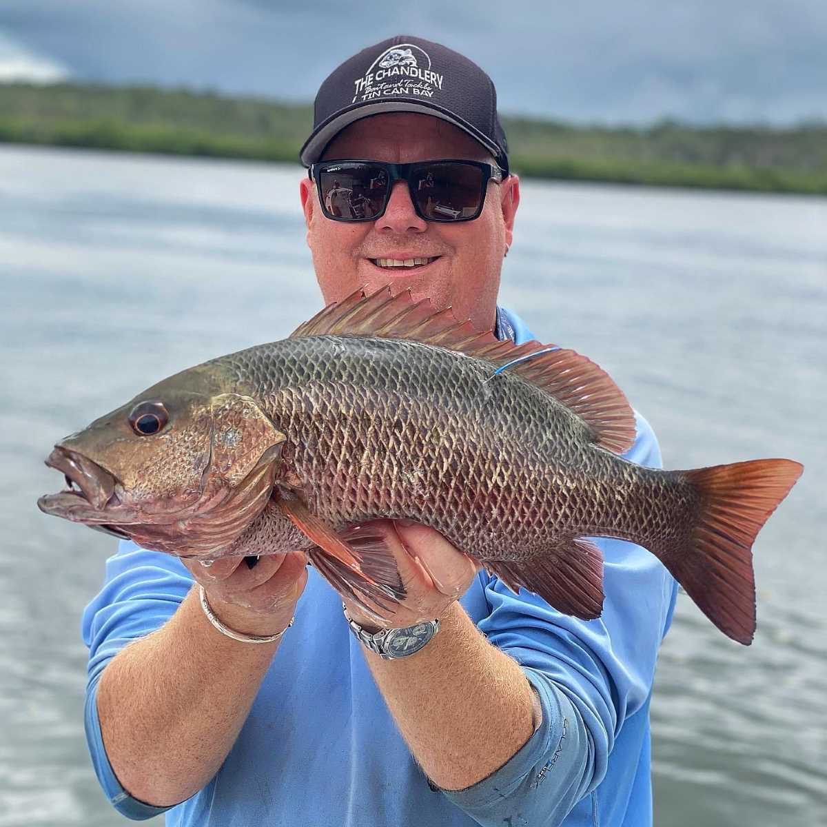  Club member and owner of club sponsor The Chandlery Bait and Tackle Chris Rippon with a nice Jack.