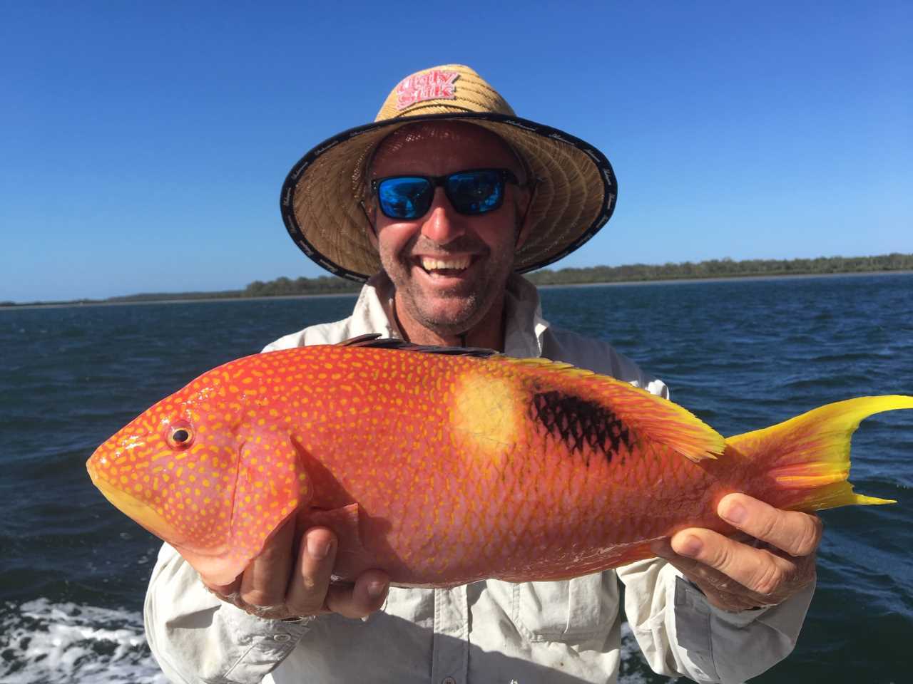Mick very happy with a nice Gold Spot wrasse