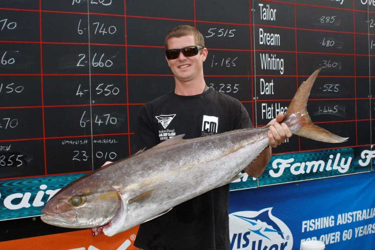 Byron Rush shows off his big fish at a previous Classic - what is more fun? Watching the catches weighed or the final drawdown?