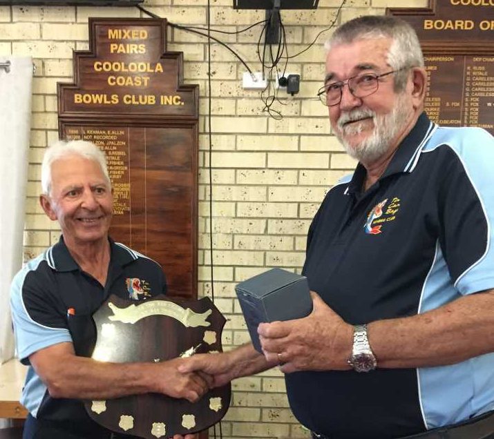 Fishing Club - Jim George - Outside Waters Champion presented by Club President, John Field