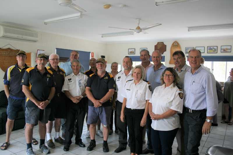 Tin Can Bay Coast Guard QF17 thanked corporate sponsors Mt. Pleasant Social Club, David Brown and family - TCB Marina, Kev an