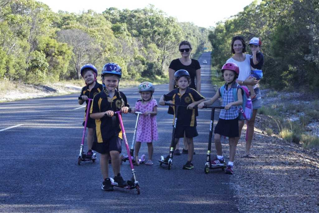 Samantha Permezel and the P&amp;C are rallying other parents at Rainbow Beach State School for safer access to school from Ra