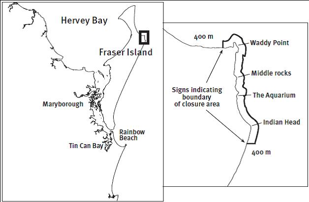 Fraser Island closed waters