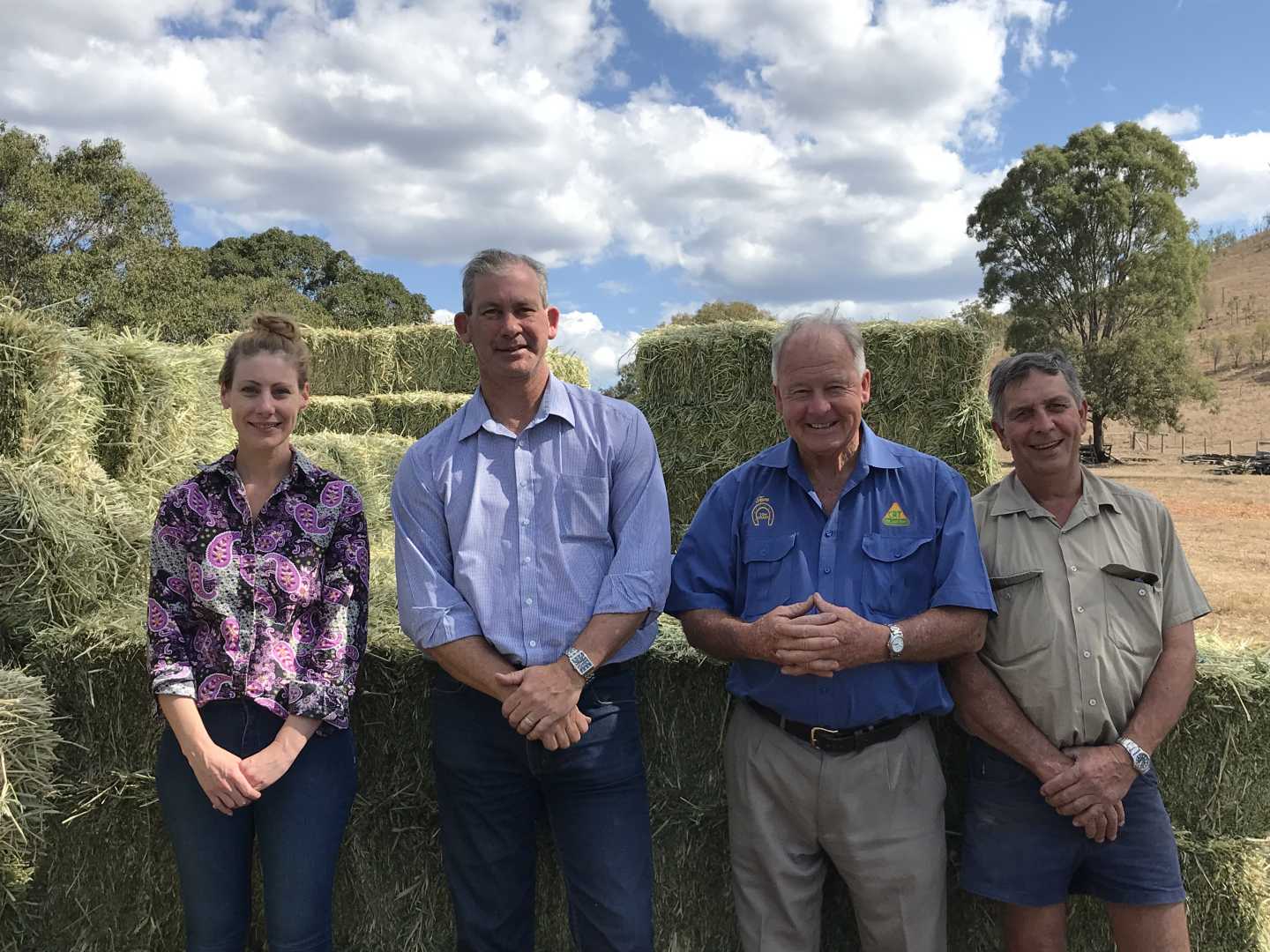 Stanley (Woolooga Hay Drive), GRC Mayor Mick Curran, Tom Grady, GRC Councillor Hilary Smerdon. 