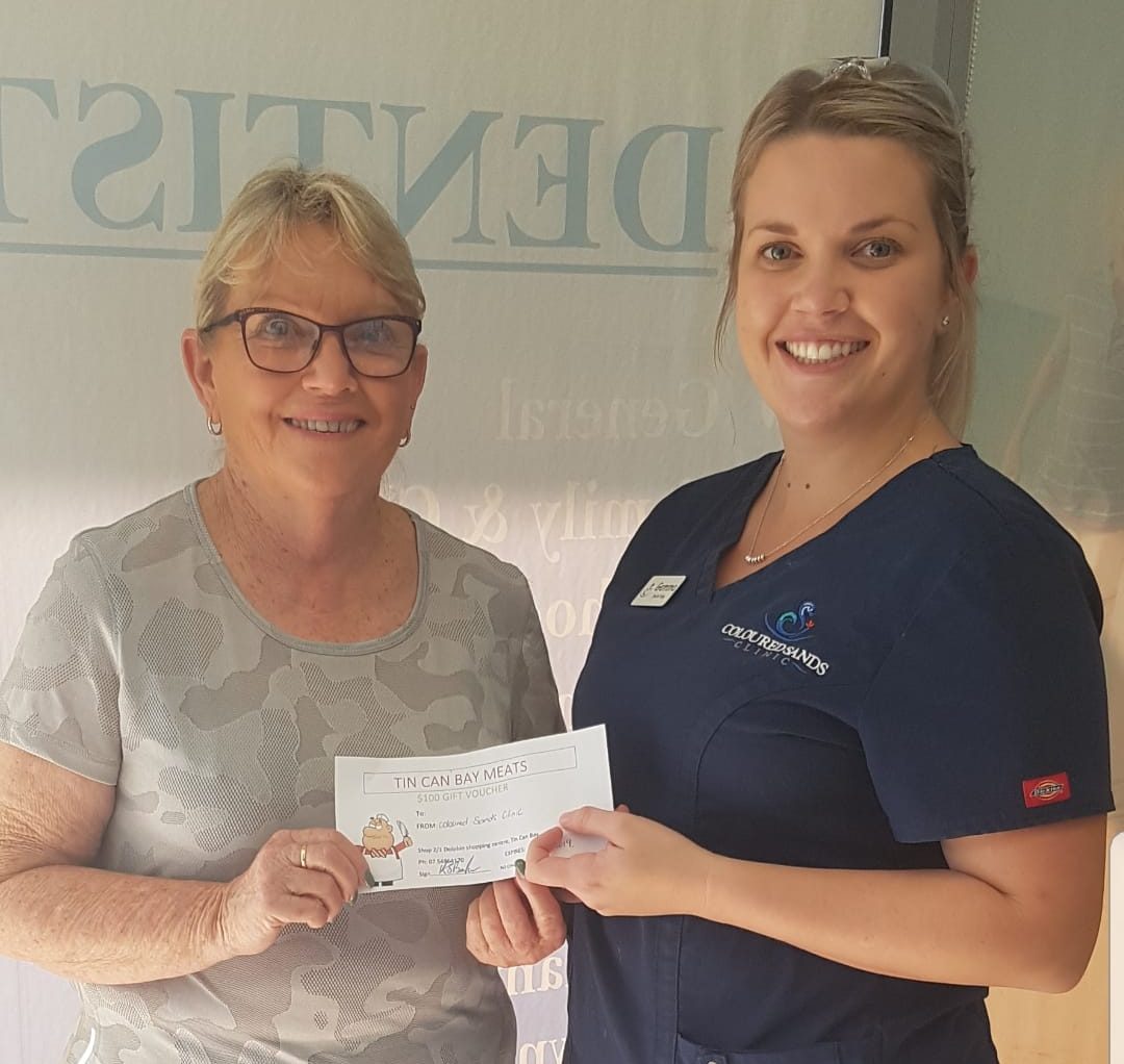 Health Coloured Sands Clinic - Gemma with a donation for the RSL