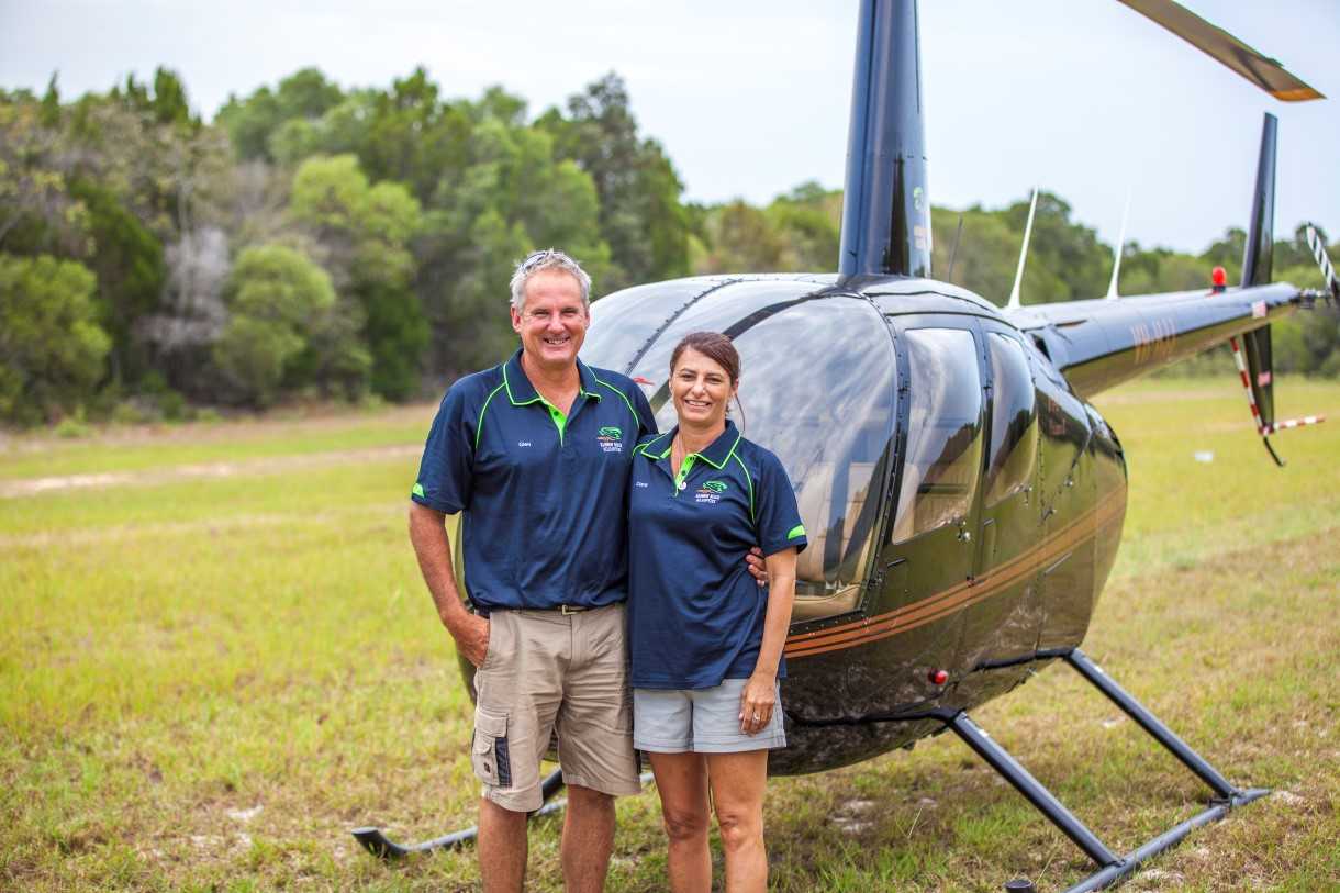 Glen and Diana Cruickshank invite you to tour Queensland's best kept secret in a personalised helicopter ride