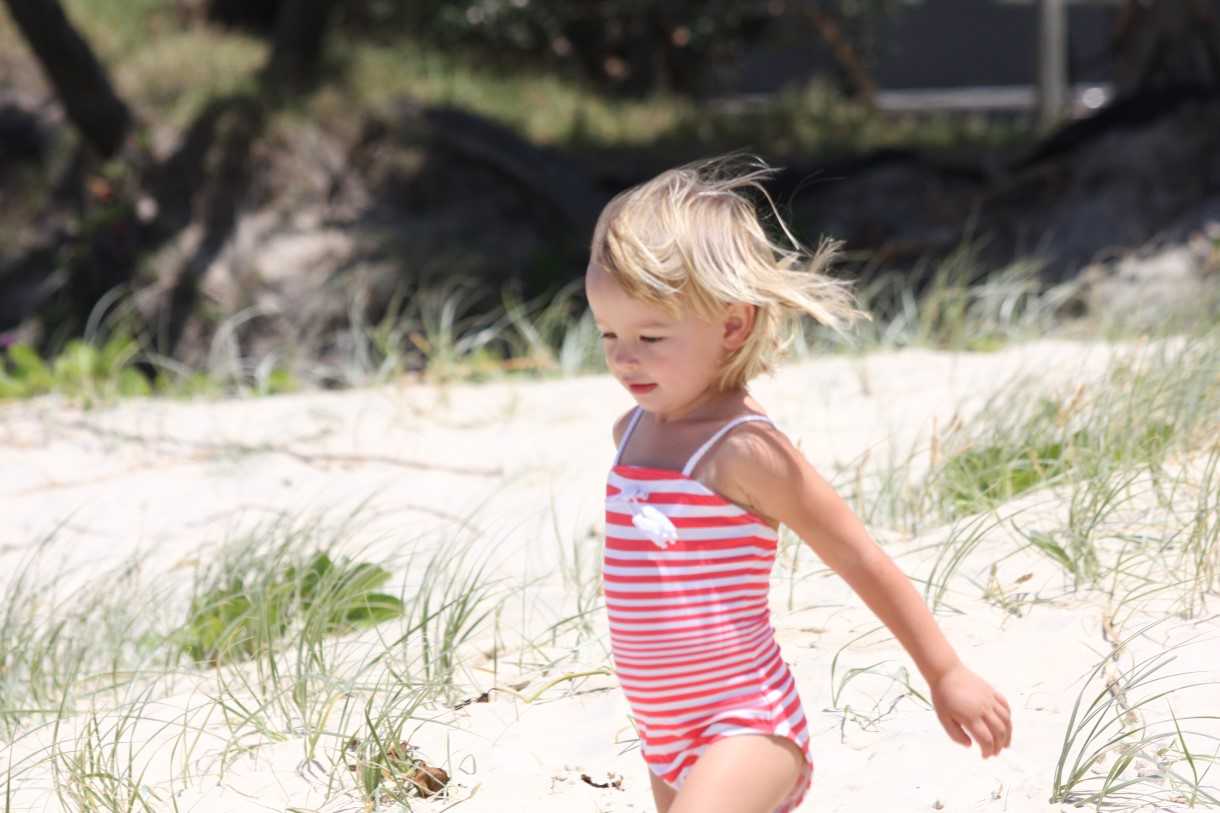 Local lass, Josie Booth loves spending time on Rainbow Beach