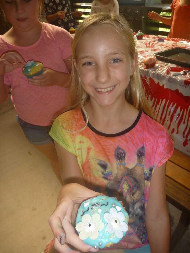 Yum yum and made for mum! Indiana Sinclair and her creative cupcakes - cards were also crafted with a special gift thrown in from a donation by Jeanette Murray. CCYAP have another cooking session on July 4 and much more happening this holiday