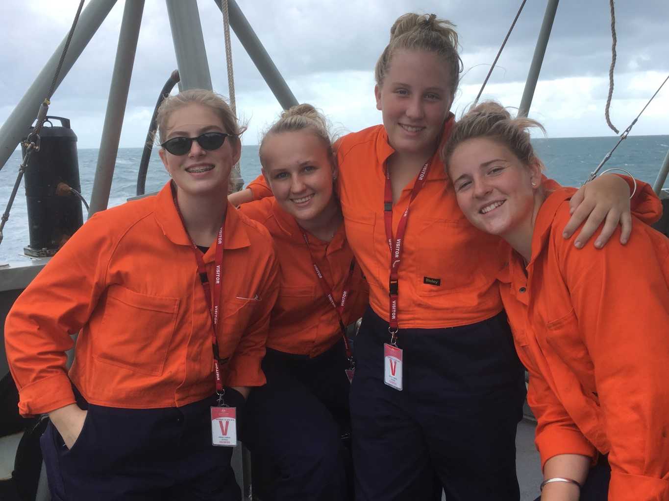 16-year-old Jasmin Betteridge from Rainbow Beach experienced life in the Navy on a holiday work experience program 