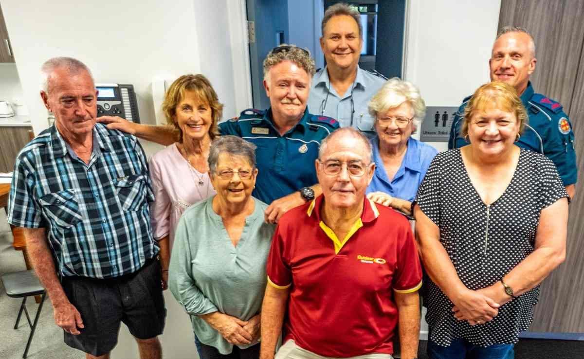 LAC members Jenny Miller, Phil Heron, Rod Jordan, Shirley McLean, Caroline Taylor, Cherie Mason with Queensland Ambulance dis