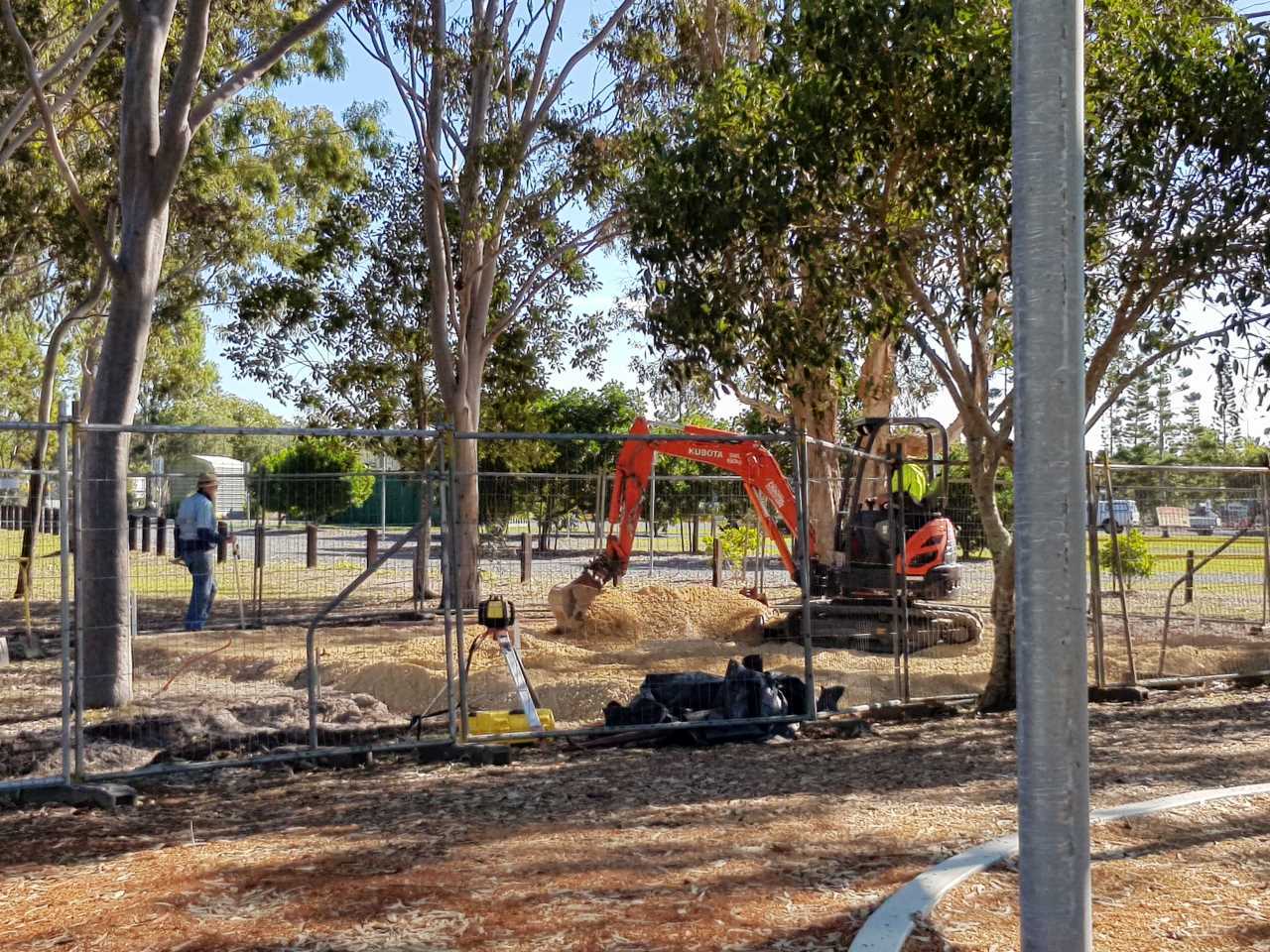 Work has already commenced on Les Lee Park - photo Jess Milne