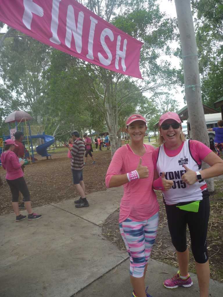 First female walkers Katie Rorrison and Blue Care Nurse Monique Gorham