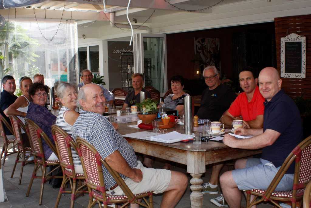 Mayor Mick Curran and Cr Mark McDonald both attended the breakfast meeting at Arcos last month for the Rainbow Beach Chamber of Commerce and Tourism