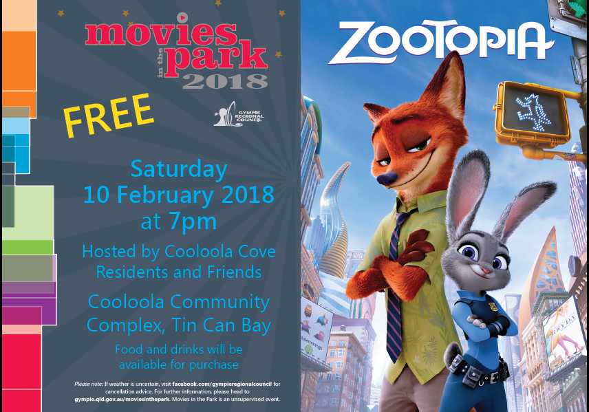 Free movie night in Cooloola Cove - Feb 10 2018