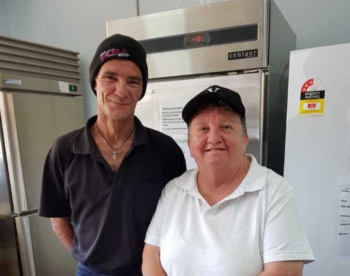 Bobby Doran and cook Jen Ladynski with a sample of yummy meals.