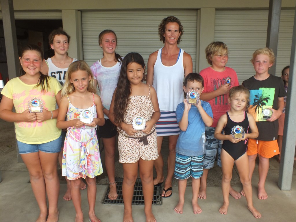 MOST IMPROVED Back: U11 Jasmine Wintle, U13 Hannah Wilson, sponsor Rebecca Duggan, Under 14 Cody Craig, U12 Drew LindenbergFront: U10 Immogene Betteridge, U9 Emma Worthington, U8 Amassa McPherson, U6 Sam Norman, U7 Leilani Dennis