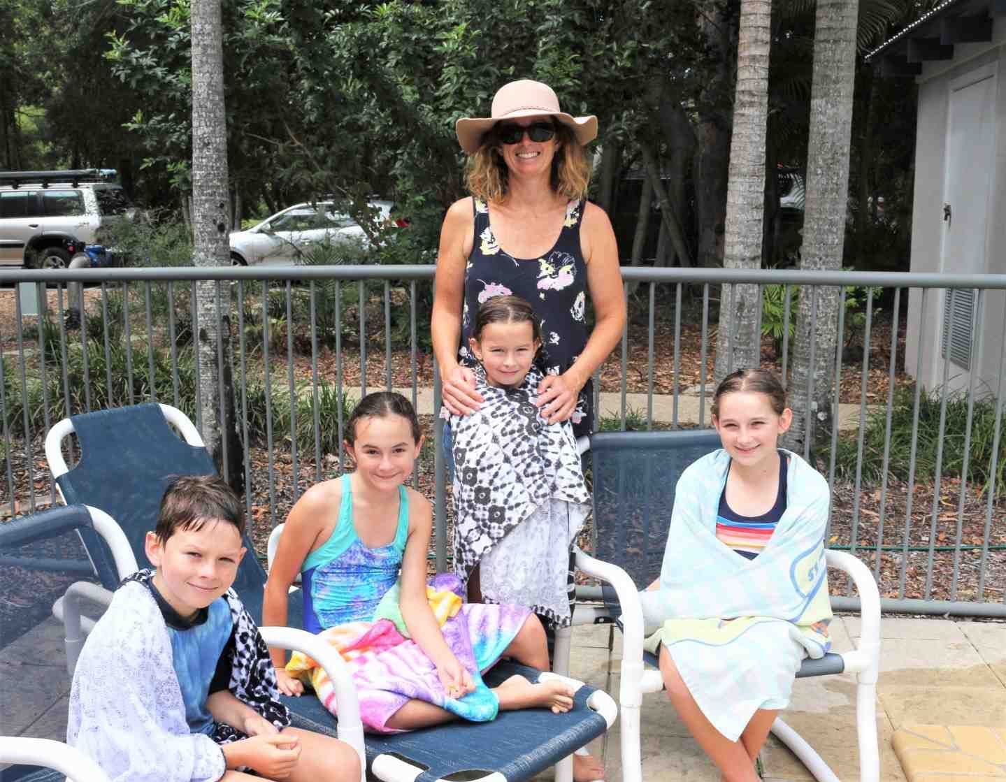 Daniel Booth, Keira Powers, Josie Booth, Sarah Booth, Maia Booth - all ready for the 2020-2021 Nippers season!
