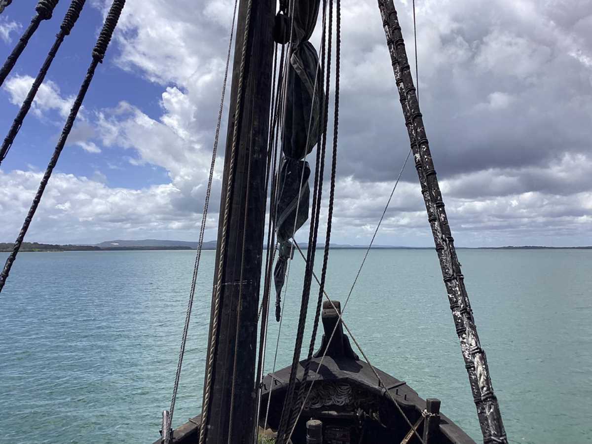 View from Notorious as she came into Tin Can Bay inlet recently