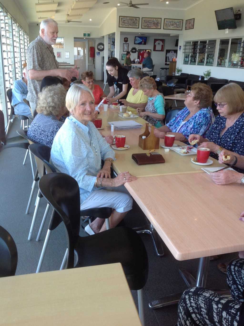 Vaughan Skuthorpe enjoying scones at the strawberry farm