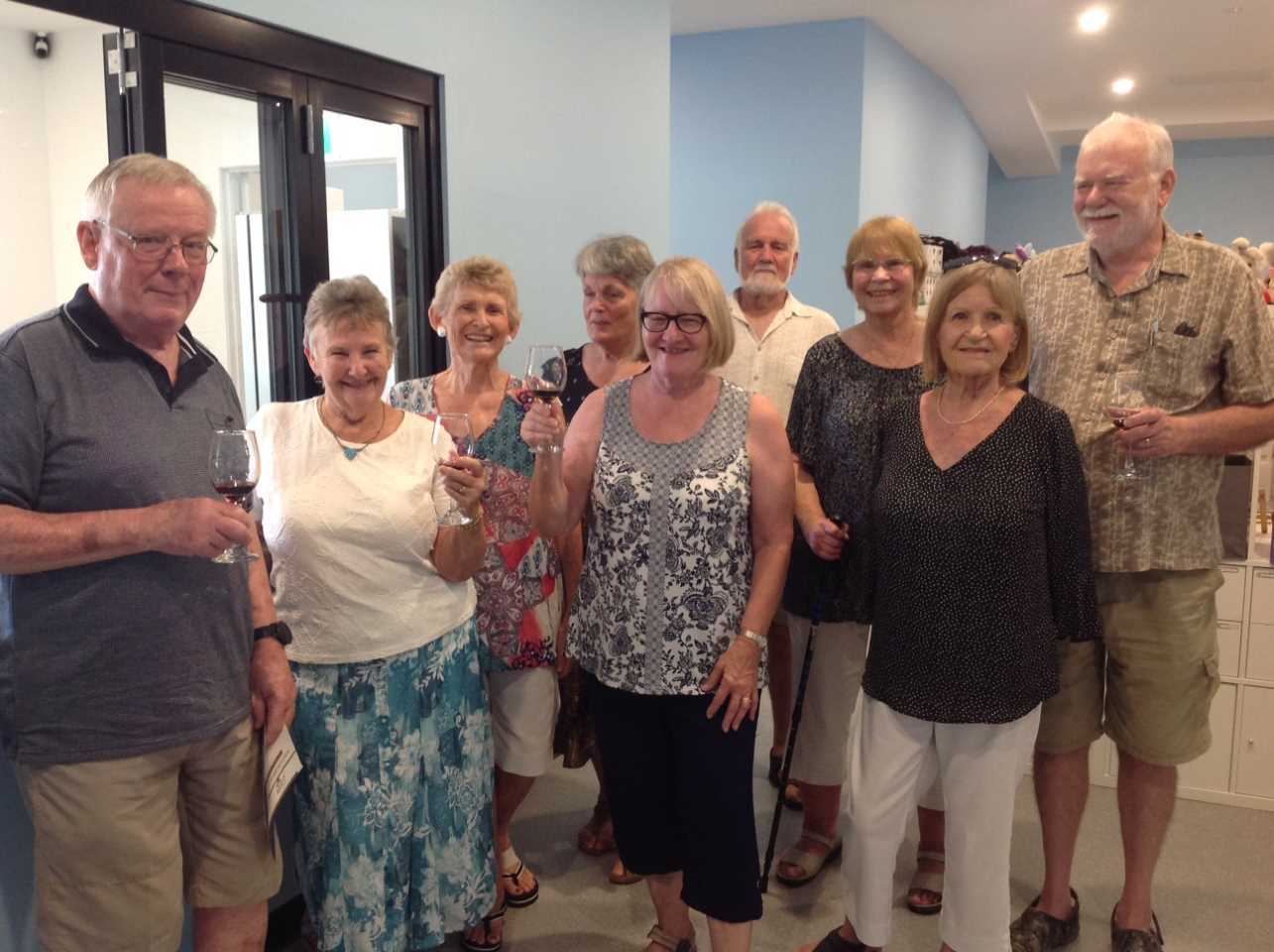 Over 60s try wine tasting
