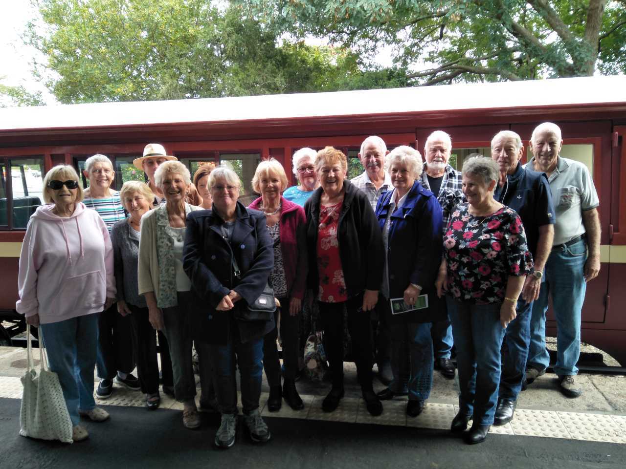 Over 60's - Rattler trip - The group excitedly waiting to board.