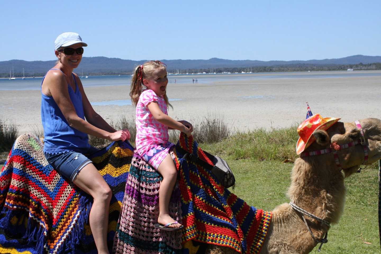 The 2017 Tin Can Bay Seafood Festival is set to be the best yet. Wynetta and Skye Duggan took the camel train around the fore