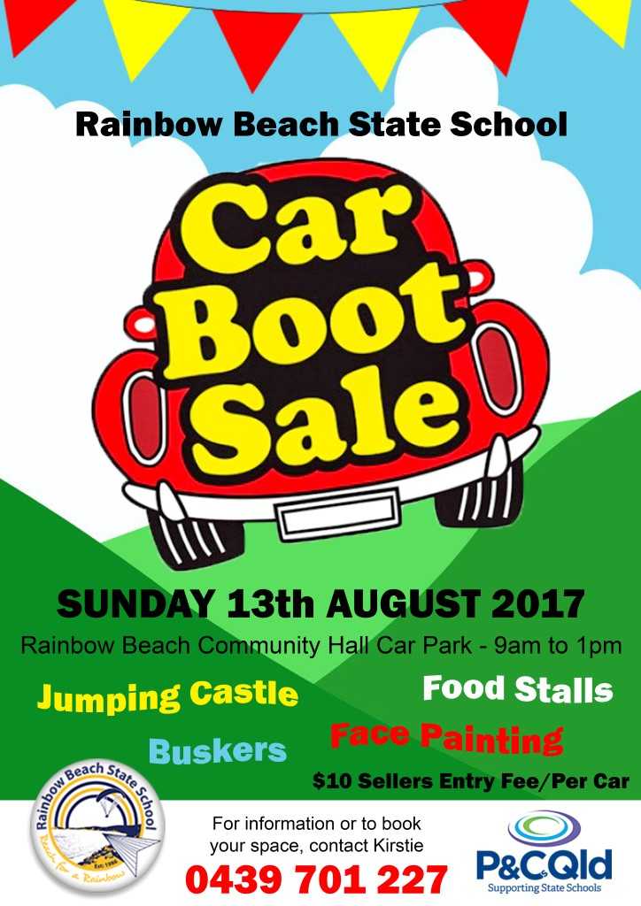 Rainbow Beach State School P&C is hosting a Car Boot Sale