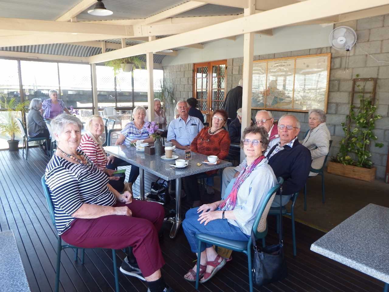 Gathered together ready for our tour: Katrina Van den Brenk, Judy Kiddle, Jo Said, Daryl Christie, Ann Christie, Arthur Leggo, Eileen Czislowski and John and Kaye Olson