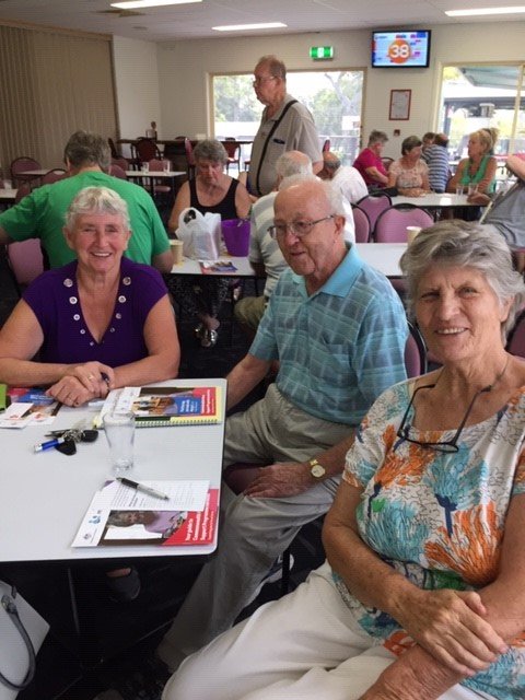 Jo, Arthur, Katrina at the My Aged Care talk with Probus. 