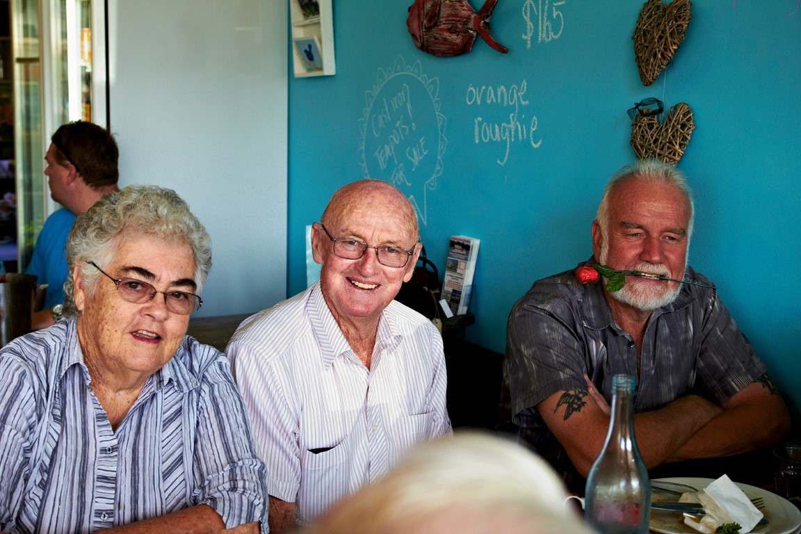 Helen Barry and Don (with his Valentine’s rose) at Jillartys
