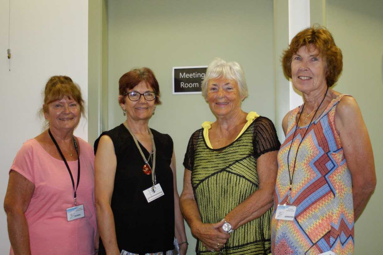 Volunteers Eileen Holyoak, Lyn Cunningham, Gerri Hamilton and Jennifer Williams are ready for a new chapter and premises for