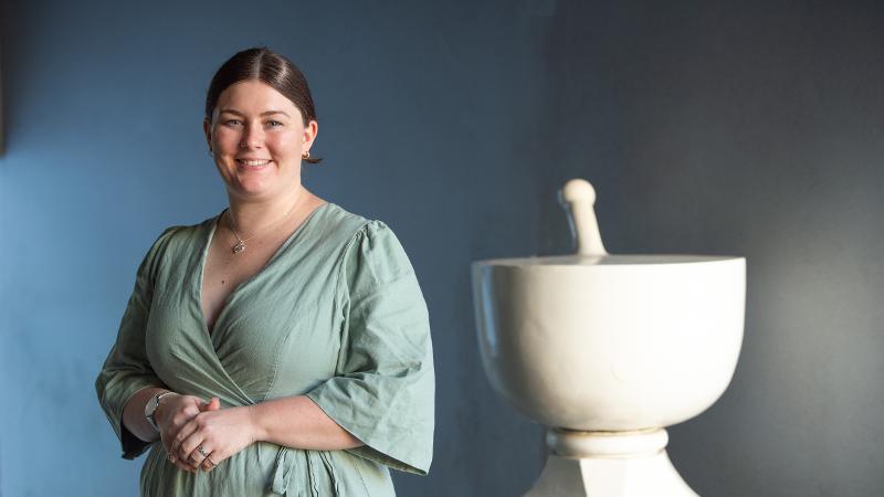 Samantha Montgomery was awarded the title of Australia’s Pharmacy Student of the Year at the national finals in Sydney in August. Photo: QUT