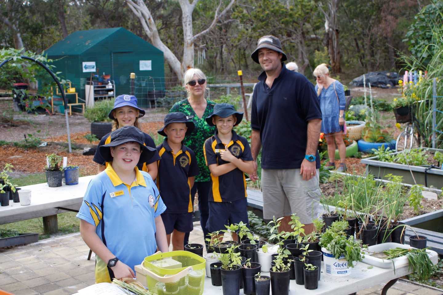 Students Ethan, Summer, Guy and Jasper provided tours and sold plants and seeds, whilst other , served Devonshire teas - Chappy Ronnie and Principal Micheal Grogan were delighted so many attended 