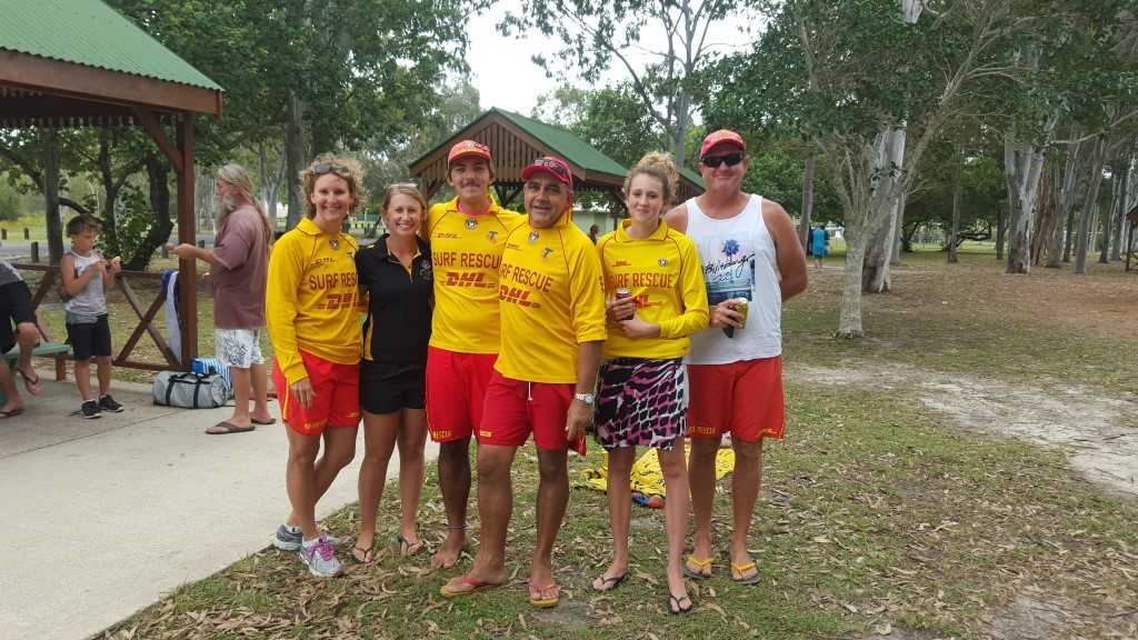 Rainbow Beach Surf lifesavers Vicki Schooth, Emily Simpson, Jake and Don Reid, Jasmin Wintle-Legge and Brad Hethorn showed Splash participants all about lifesaving