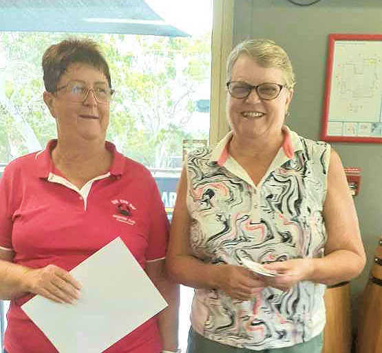Golf - Irene Brogden receiving her Division 1 first monthly medal