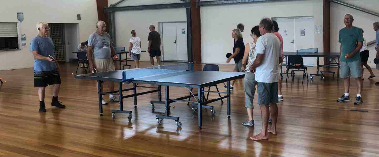 Every Wednesday 8 to 10am, come to the Rainbow Beach Community Centre for some friendly and competitive table tennis. It’s on