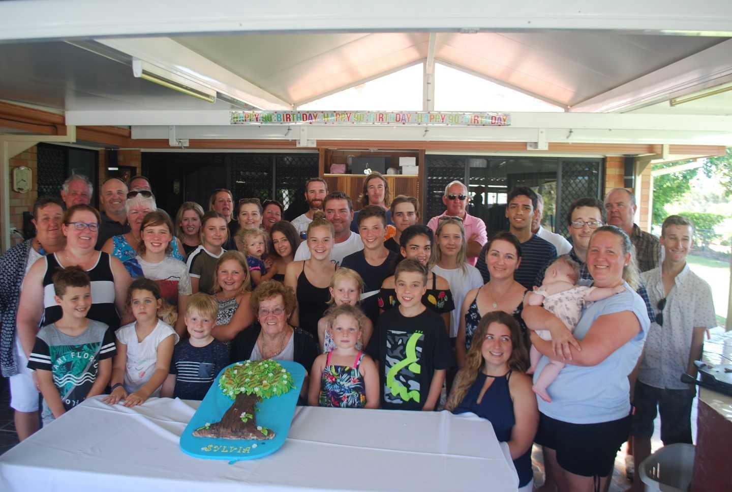 Sylvia Reibel 90th birthday with the whole family