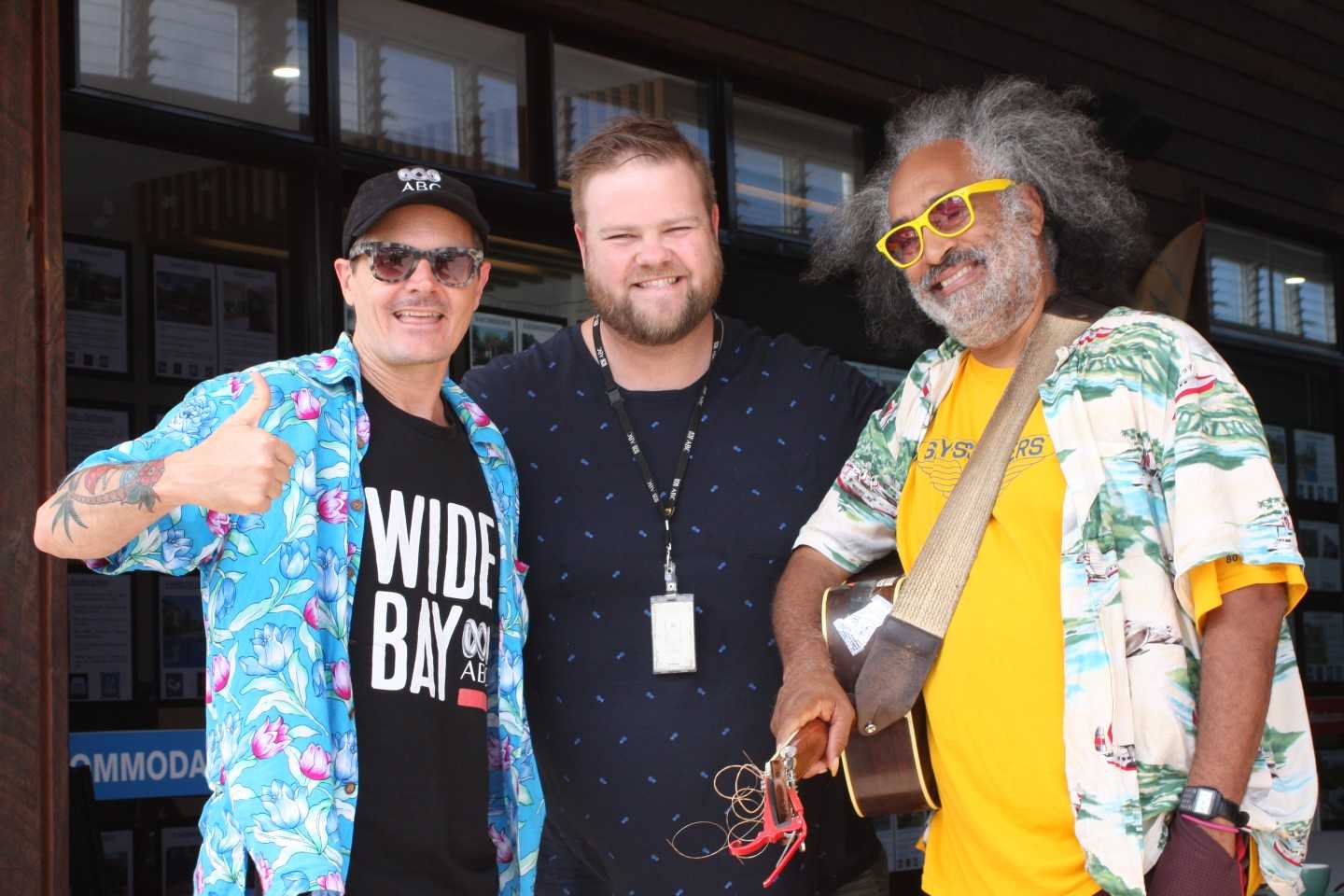Brad Marsellos and Ross Kay from ABC Radio Wide Bay took time to interview locals and international vocalist from the Festiva