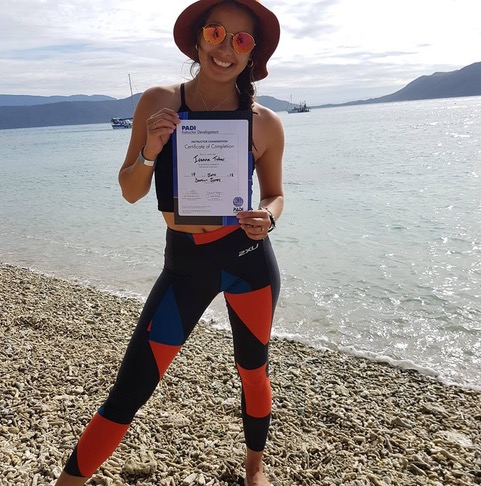 Ivanna Tobar recently completed training and is now a fully qualified dive instructor - congratulations Ivanna