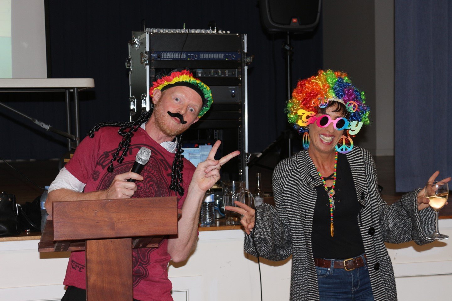 Trivia Night - Hosts for the evening Jed Elmer and Kirstie Jordison
