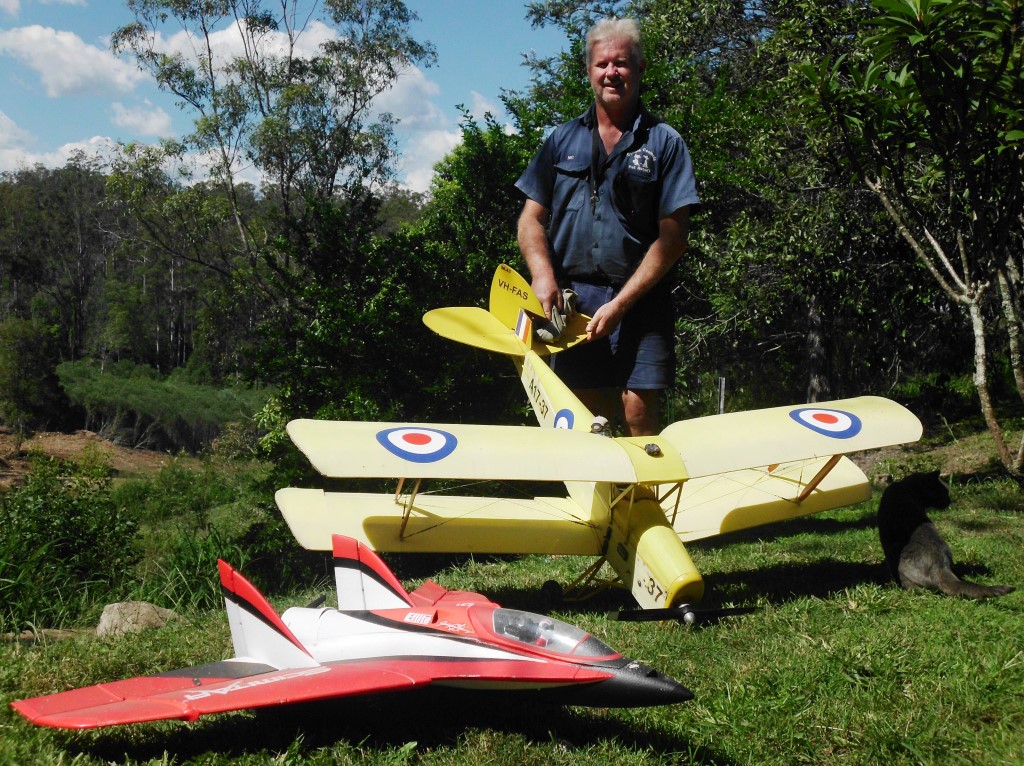 Old and new:  Nic Case does some maintenance on his Tigermoth ready for May 3 and 4
