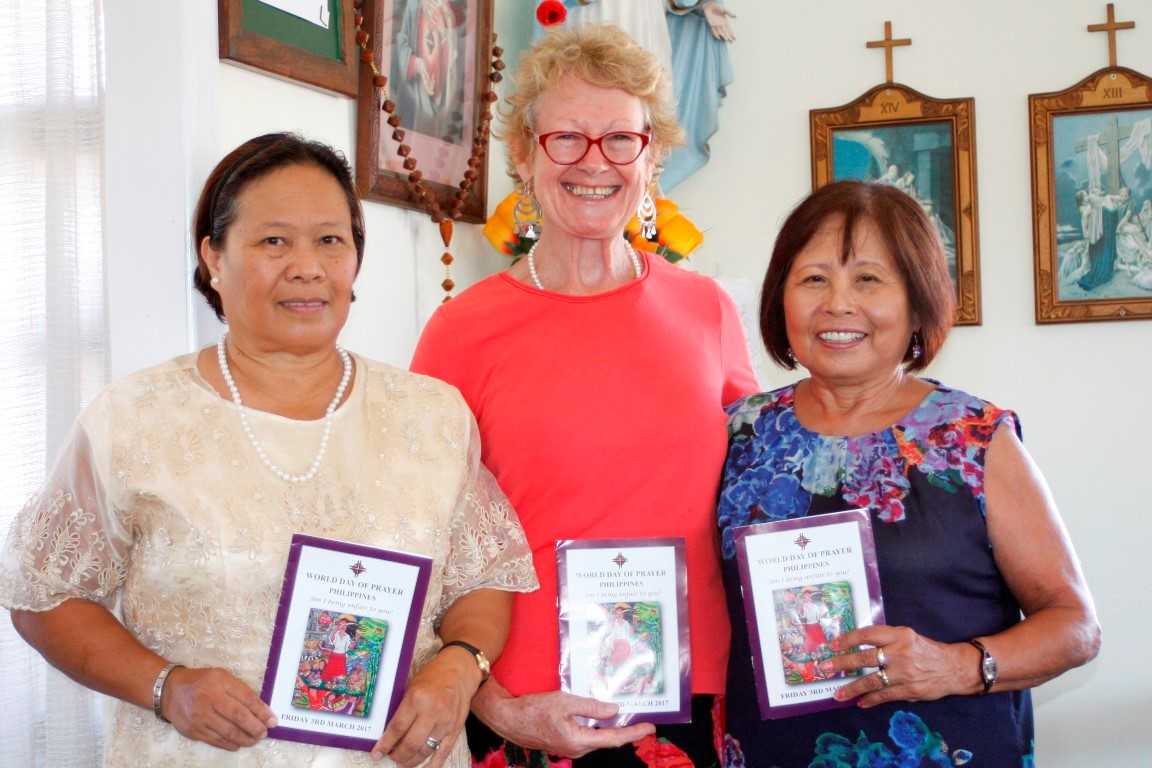 St John Vianney congregation members Adelaida Allars, Maggie Travers and Teresita Moffatt invite you to the World Day of Prayer Service and morning tea, March 3, at Cathy House, Tin Can Bay