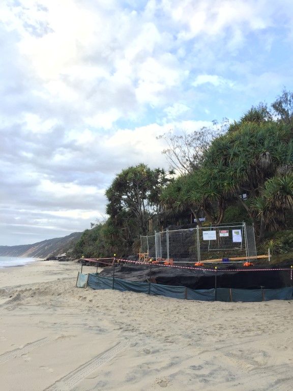 Construction begins on beach steps post image