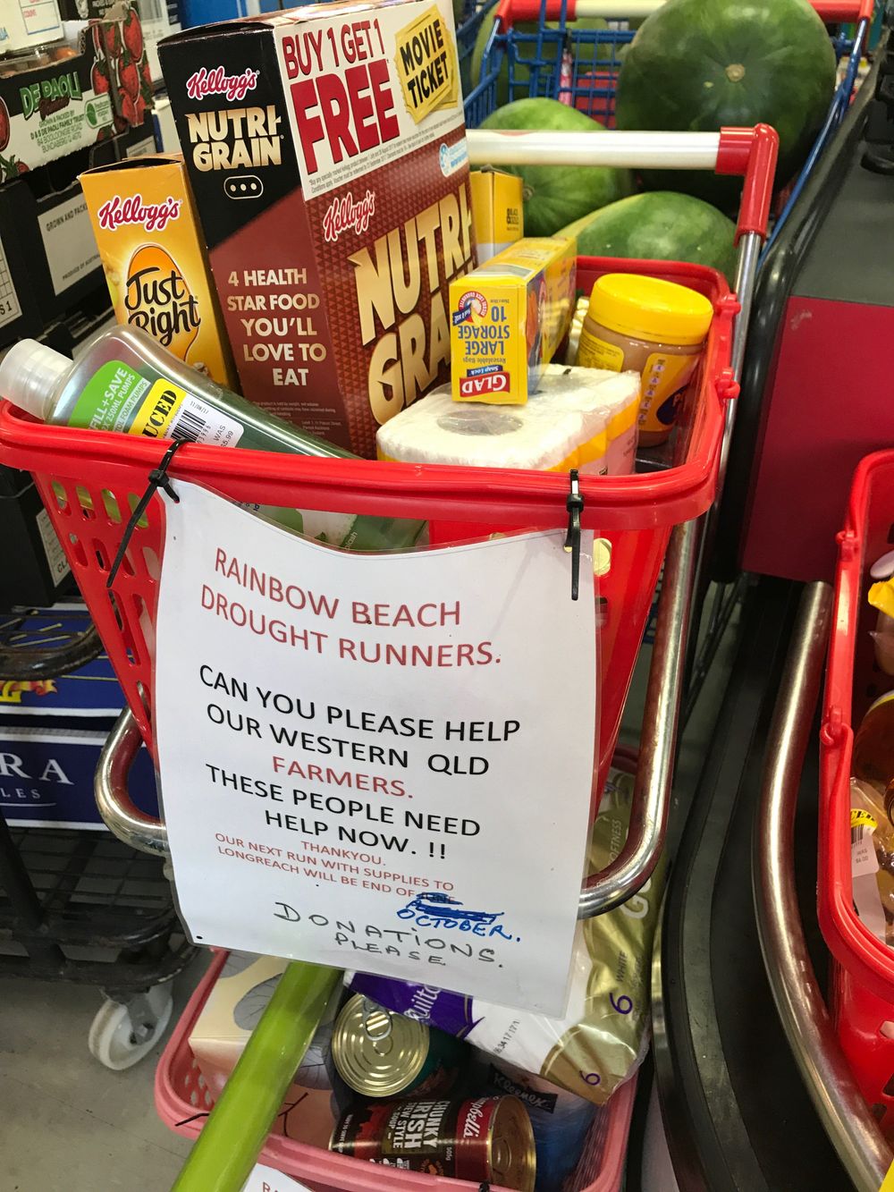 Food and toiletries needed in the west please post image