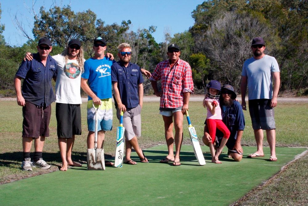 Rainbow Beach field a cricket team post image